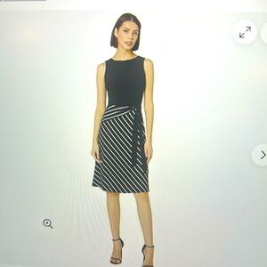 NWT Lauren Ralph Lauren Women’s Katina Striped Side-Tie SZ 10